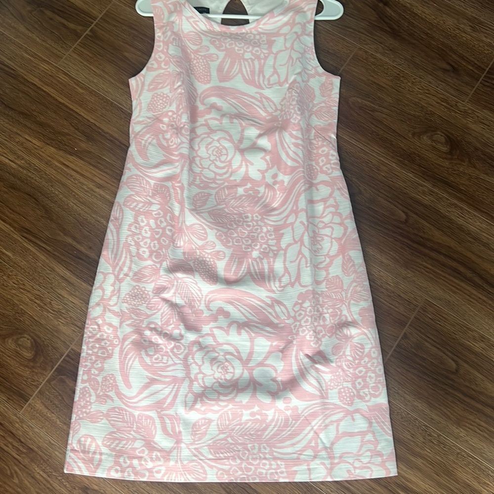 Pink and white dress